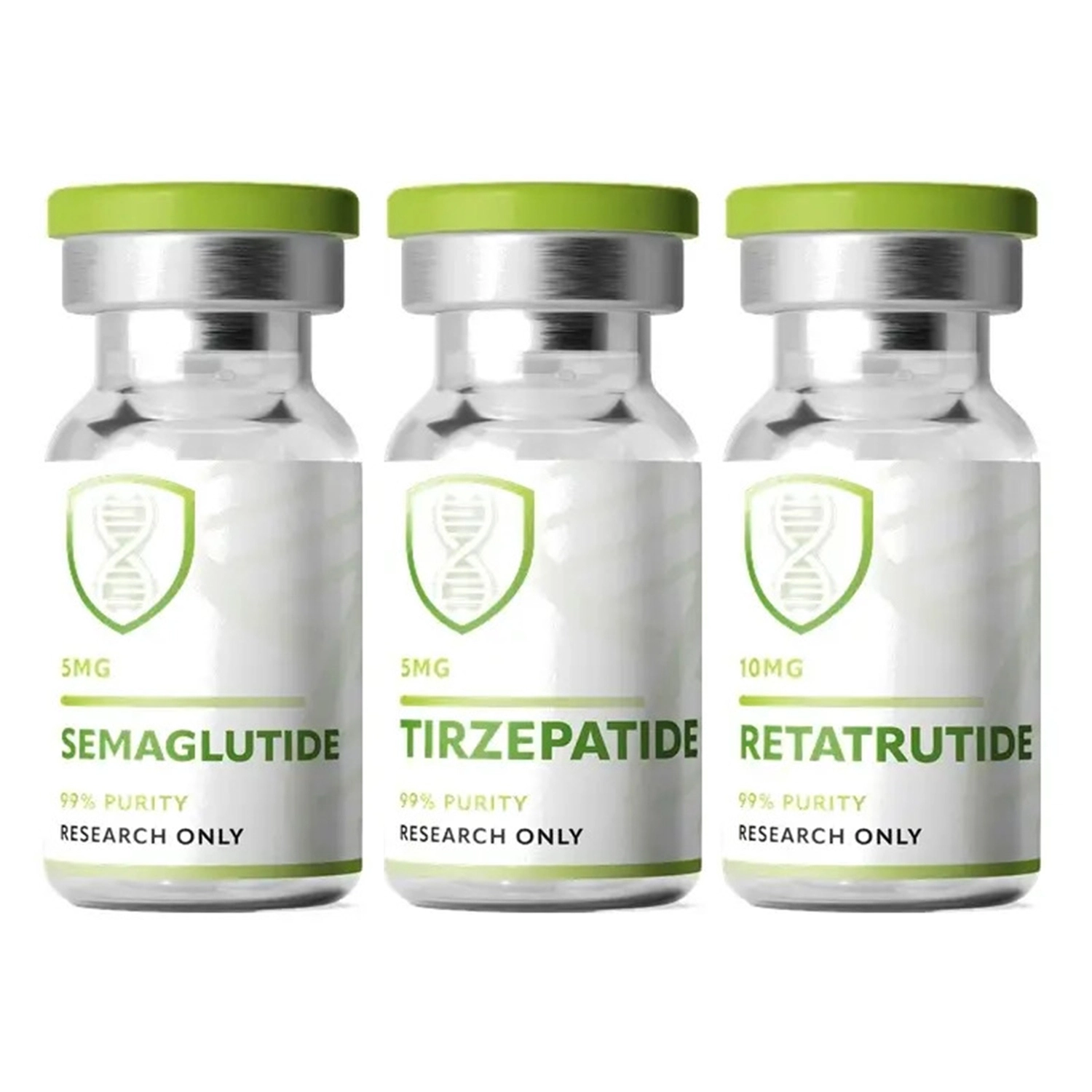 Semaglutide (5mg) + Tirzepatide (5mg) + Retatrutide (10mg) | Triple GLP Research Kit